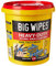 Big Wipes Heavy Duty Pro+ Hand Wipes in Bucket (x240) Textured Dual-Sided with Skincare. Ultra Efficient on Grime. Heavy Duty & Industrial Cleaning Products for Tradespeople