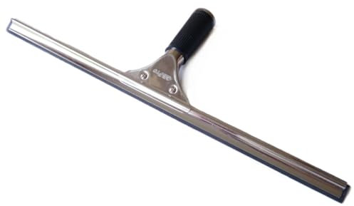 GBPro Professional Window Squeegee Stainless Wiper with Rubber Blade - 15cm/25cm/35cm/45cm - Windows, Bathroom Shower Screen Cleaner, Tiles, Glass - Window Cleaning Equipment