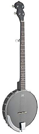 Stagg BJW-OPEN Banjo de 5 cuerdas, Caoba, 22 trastes, Color Negro Mate