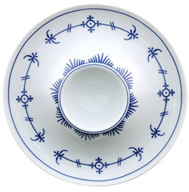 ESCHENBACH 65279204318367 Tallin Eierbecher mit Ablage 13 cm Porzellan, Indigoblau