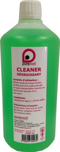 Cleaner, solvente per unghie, sgrassante, 1 litro, per Gel UV e unghie finte, flacone grande