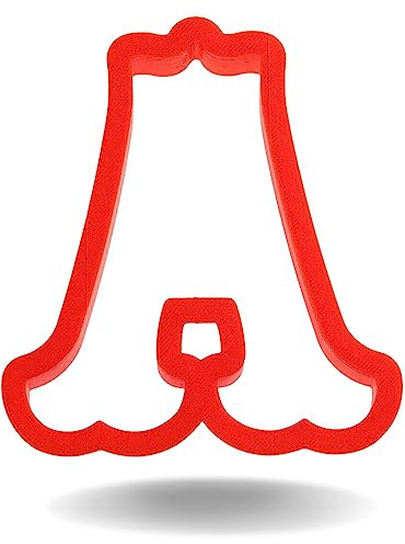 CookieCutterCom Curly Letter A Cookie Cutter 4 Inch - Hand Made in the USA - 3d Printed Plastic