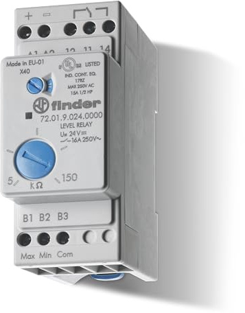 Finder Serie 72 – Relais Control Livella 1 contatto deviatore 240 V AC 50/60Hz