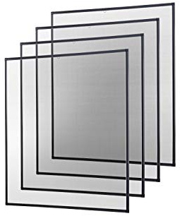 empasa Insektenschutz Fliegengitter Fenster Alurahmen Basic weiß, braun oder anthrazit, 130 x 150 cm 4er SET