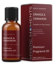 Mystic Moments | Olio di fragranza Arancione e Cannella - 50 ml - Perfetto per saponi, Candele, Bombe da Bagno, bruciatori di Olio, diffusori e Articoli per la Cura della Pelle e dei Capelli