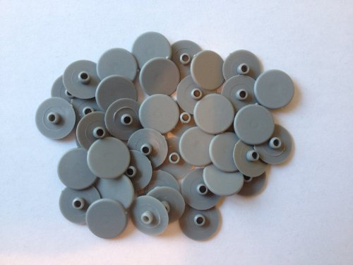 Hinge and Bracket Supplies Cam Cover Cap Grey Plastic Pack 40 17Mm Diameter 3Mm Deep