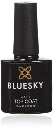Bluesky Gel Nail Polish, Matte Top Coat, 10 ml (Requires Curing Under UV/LED Lamp)