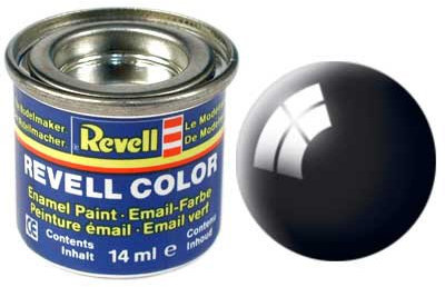 Revell Emaillefarbe, 14 ml, Schwarz glänzend, 32107