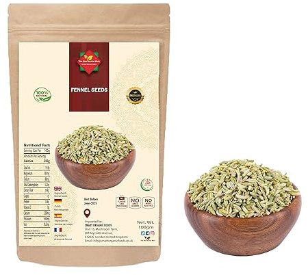 Fennel Seeds 100g (3.52oz) | Saunf/Soonf – Premium Raw Fennel Seed from India | 100% Natural, Gluten-Free, Vegan, Non-GMO, No Additives
