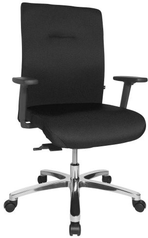 Topstar Drehstuhl Big Star 10 schwarz inklusive höhenverstellbare Armlehnen und Softpad-Armauflage