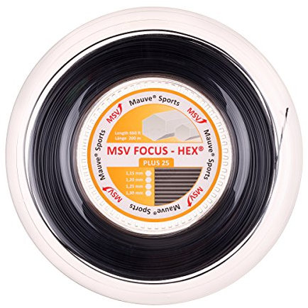 MSV Saitenrolle Focus-HEX Plus 25, Schwarz, 200 m, 0355260135700006