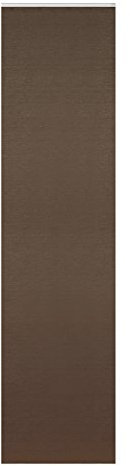 Flächenvorhang Schiebegardine halbtransparent Wildseide Optik Uni Schiebevorhang ca. 60x245 cm Vorhang Gardine #1135 (Taupe dunkel)