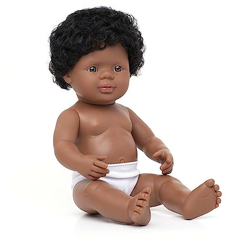 Miniland Babypuppe afroamerikanischer Junge 38cm, 31059