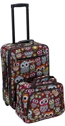 Rockland Ensemble Vertical ABS Sonic 3-PC Koffer-Set, 200 Liter, Owl