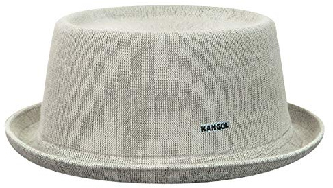 Kangol Mowbray Pork Pie Stoffhut Sommerhut Musikerhut Trendhut Bambushut Herren - Sommer Frühling-Sommer - XL (60-61 cm) grau