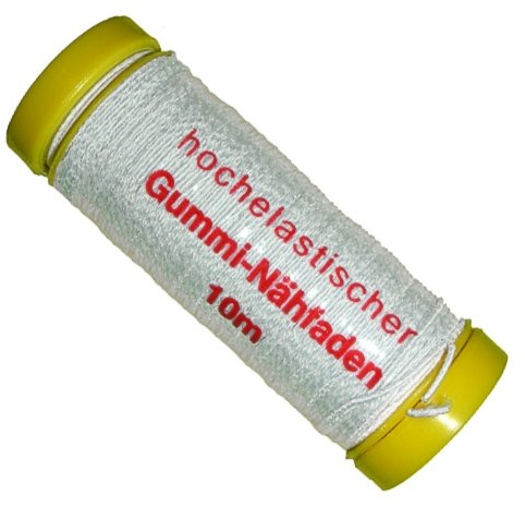 10m Elastic Gummi Nähfaden weiß ( Hutgummi ),ze