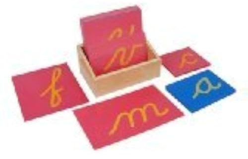 Kid Advance Montessori Lower Case Cursive Sandpaper Letters w/Box