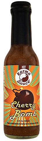 Cherry Bomb | Extra Hot Habanero And Sour Cherry Fusion | 12 Time Award Winner | No Preservatives, Vegan, Extract-Free, Paleo / Keto Friendly | Made In Finger Lakes, USA | 5 fl. oz bottle