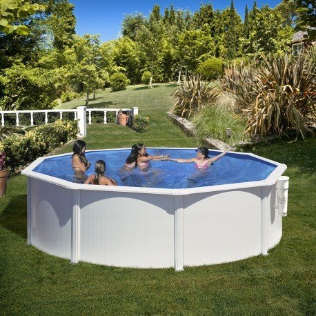 Gre - Piscina acero blanca - redonda 460x132 cm
