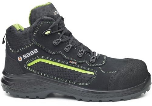 BASE Protection Be-Powerful Top S3 WR Ci SRC Zapato de Seguridad, Talla: 50, Color: Negro/Verde, B0898BGN50