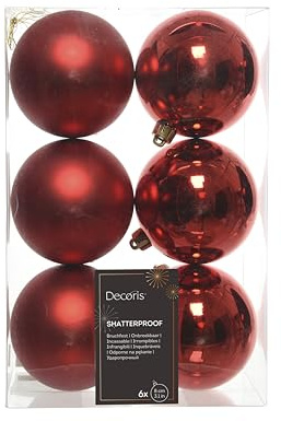 Decoris 22052 unzerbrechliche Kugeln - matt glänzend
