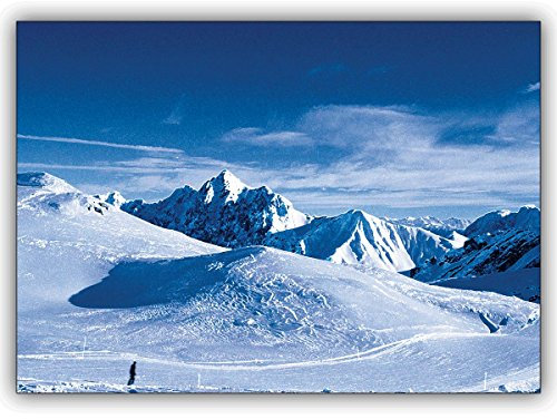 16 Foto Karten (16er Set): Verschicken Sie mit dieser Klappkarte eiskalte Wintergrüße aus den Bergen • schöne Grußkarte mit Umschlag, hochwertig und schön