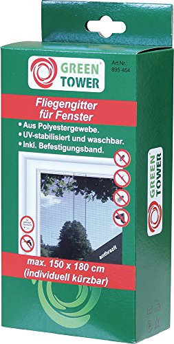 GREEN TOWER Fliegengitter 150X180 Anthrazit Fenster