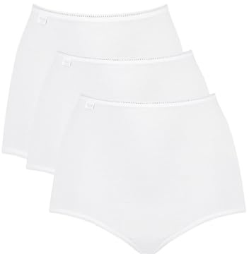 Sloggi Women's 24/7 Cotton Maxi C3p Boxer Briefs, White (White 03), 14 UK