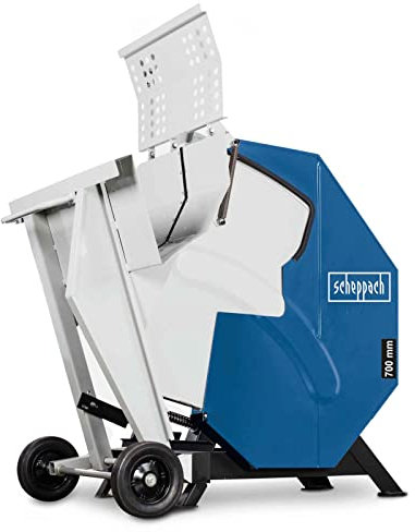 Scheppach Wippkreissäge HS730 | 400V 4500W | 700mm HW-Sägeblatt | Schnittlänge 250-1000mm | Schnitt-Ø 30-240mm | mit Sicherheits Schutzklappe | inkl. Fahrvorrichtung | Wippsäge Brennholzsäge