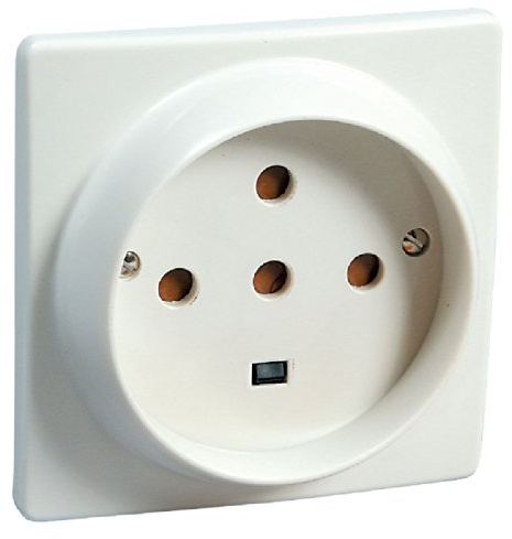 Socle 3P+N+T 32A avec éclips de protection