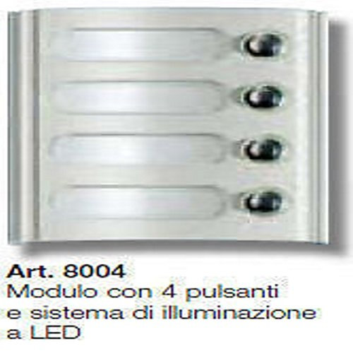 ELVOX 8004 - MODULO CON 4 TASTI GRIGIO LUCE