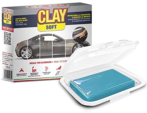 MAFRA, Clay Bar Soft, Pasta in Argilla Decontaminante Carrozzeria Auto, Elimina Impurità per una Finitura Liscia e Brillante, Ideale per Auto Fortemente Contaminate di Colore Scuro, 200gr