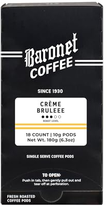 Baronet Coffee Boîte de 54 dosettes de café crème brûlée