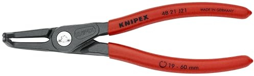 KNIPEX - 48 21 J21 Tools - Precision Circlip Pliers, Internal, 90 Degree Angled, 3/4-2 3/64 Bore Dia. (4821J21)