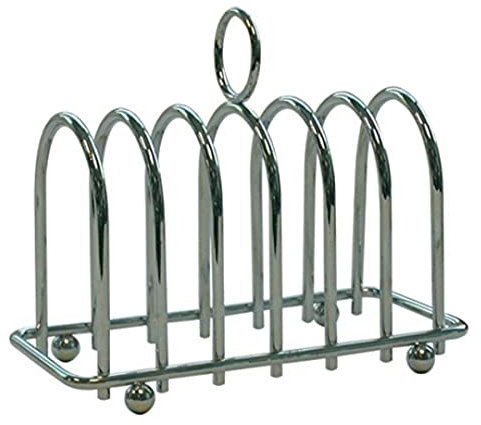 Genware NEV-701614 Horseshoe Toast Rack, 6 Slice, Chrome