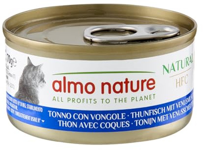 Almo Nature HFC Natural Katzenfutter nass - Thunfisch mit Venusmuscheln 24er Pack (24 x 70g)