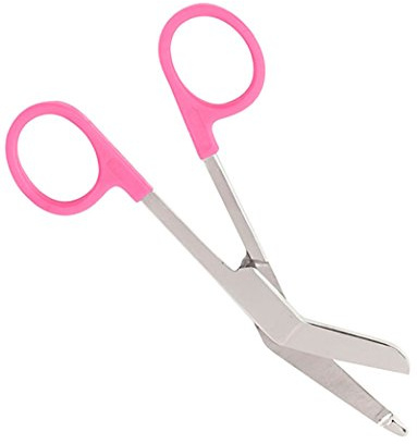 Prestige Medical 5 1/2 Listermate Bandage Scissors, Hot Pink Handle