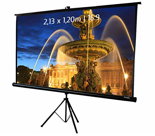 KIMEX 043-2014 Schermo di Proiezione a Treppiede 2,13 x 1,20m- Formato 16/9