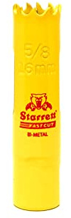 Starrett HSS Hålsåg i bi-metall – FCH0058 snabbskuren extra kobolt hålsåg – för rostfritt mjukt ark trä plast olika material – 16 mm