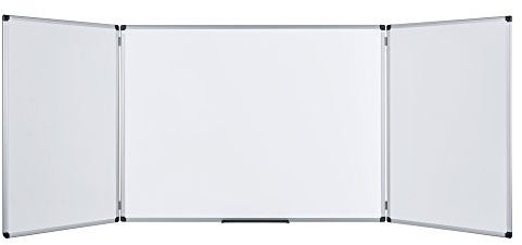 Bi-Office TR02020509170 Trio Maya platzsparende Whiteboard mit ausklappbaren Flügeln