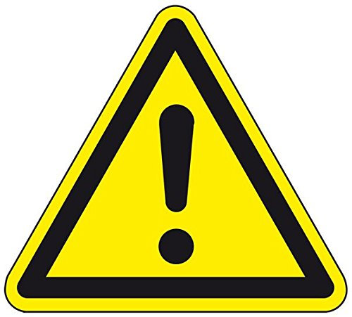 LEMAX® Warnschild Allgemeines Warnzeichen, ASR/ISO, Folie, selbstklebend, SL 200mm