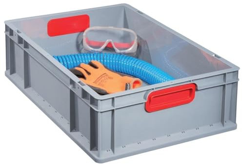 Allit 456710 EuroBox 422 400 x 300 x 220 mm geschlossene Griffe in grau/rot