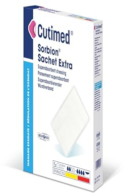 SORBION Cutimed Sachet Extra Wundaufl.7,5x7,5 cm 5 St
