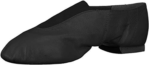 Bloch Dance Jazz Women Shoes, Super Jazz Leather with Strong Elastic Slip, High Durability, Neoprene stretch satin, Rubber Split Sole Leather, Flexibility, Spectators, Clogging, Step Dancing ( Black, Size:8.5)