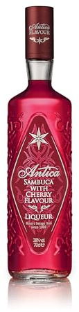Antica Cherry Sambuca, 70 cl | Star Anise Distillate Blend, Best Served Cold, Ideal Neat, on Ice, or in Cocktails, Gift Idea, After-Dinner Treat