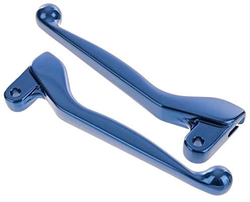 Handhebel SET SIMSON, blau ALU-massiv, Bremshebel + Kupplungshebel (auch für Ausführung mit Bremslichtschalter), Farbe, S51, S53, SR50