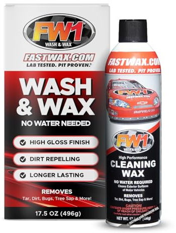 FW1, A High Performance Car Wax Polish | Easy To Use Scratch-Free Waterless Car Wash Spray & Detail Cleaning Polish (17.5oz) | Spray Wax for Cars, Trucks, Motorcycles RVs and boats.