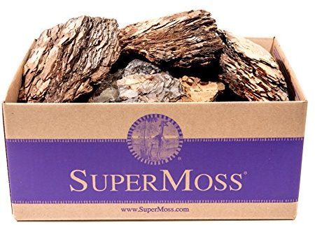 SuperMoss (23255 Decorative Bark – Natural Orchid Bark for Indoor Plants, Terrariums, Fairy Gardens & Reptile Tanks | Home Decor, Potting Soil, & Floral Arrangements, 1,564 Cu. in, Natural