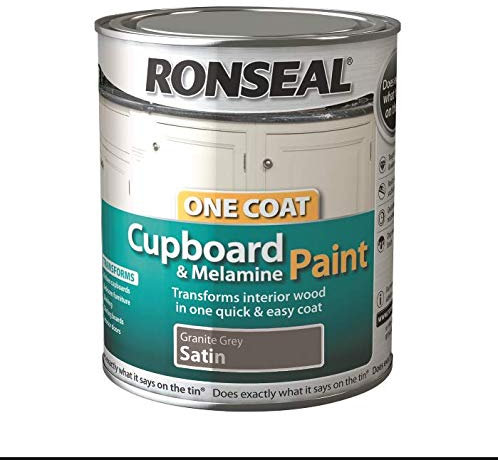 Ronseal One Coat Cupboard & MDF Paint Granite Grey 750ml