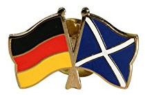 Flaggenfritze Freundschaftspin Deutschland P-S, 22 mm, Flaggen Pin vergoldet aus Hartemaille, Länder Anstecker zum Sammeln und Tragen